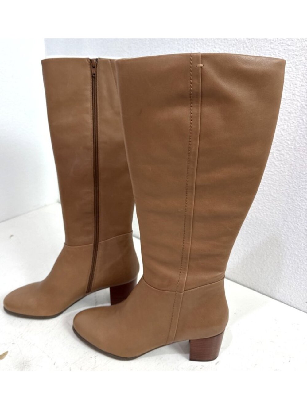 Vionic Tahlia Tall Natural Tan Arch Support Zip Up 2.5" Heel Boots Womens Sz 11 - Picture 3 of 7